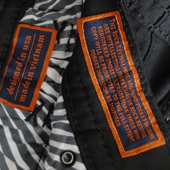 Rock Revival Beliss Mid Rise Skinny Black Excellent Condition Size 26 - Picture 10 of 12